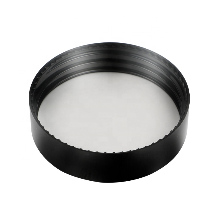 Wholesale Luxury Cosmetic Face Cream Jar Round 50ml Empty Clear Glass Jar With Black Lid