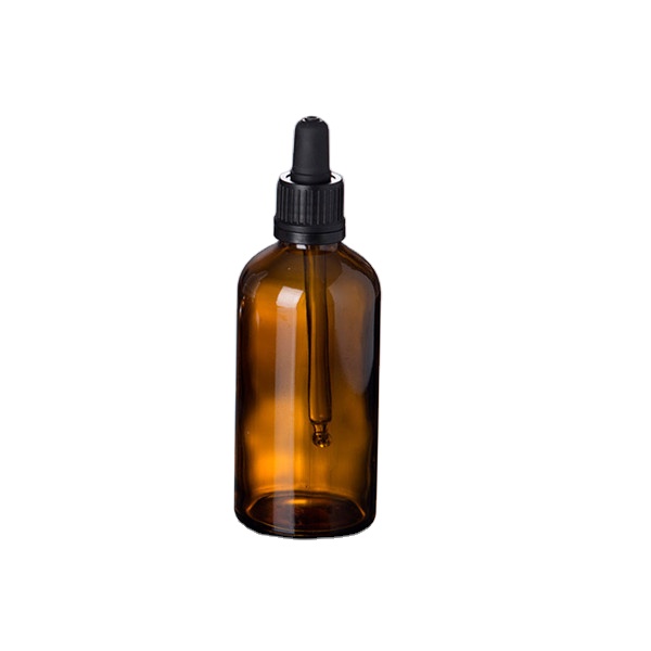 Wholesale Luxury Cosmetic Oil Glass Syrup Bottle Amber Bottle Dropper With Dropper