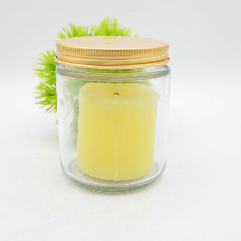 Wholesale Luxury Custom Decorative Transparent Glass Jar Scented Candle Empty Glass Candle Jar