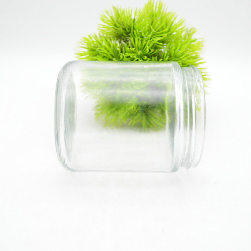 Wholesale Luxury Custom Decorative Transparent Glass Jar Scented Candle Empty Glass Candle Jar