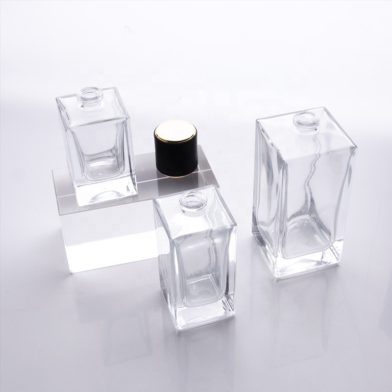 Wholesale Luxury Custom Empty 30ml 50ml 100ml Wooden Cap Glass Spray Perfume bottles with paper box