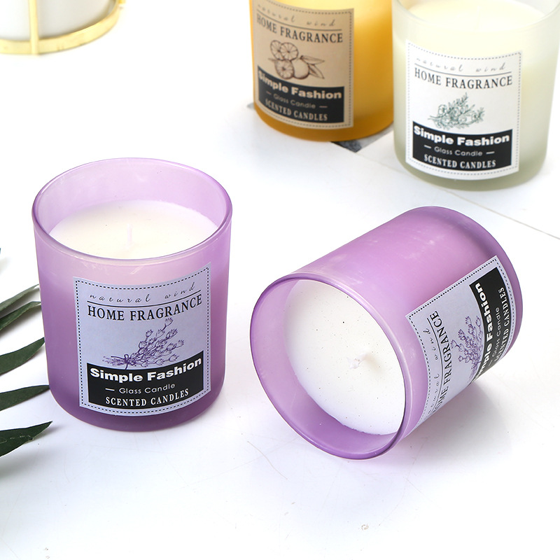 Wholesale Luxury Customized Matte Colorful Glass Candle Jars For Candle Making