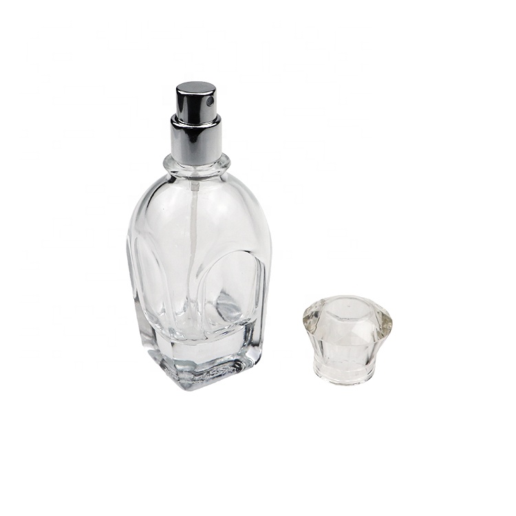 Wholesale Luxury Diamond Shape Glass Fragrance Spray Bottle Perfume Bottles 50ml