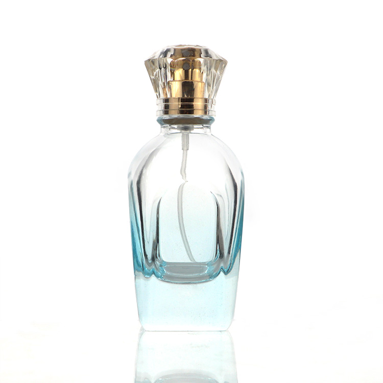 Wholesale Luxury Diamond Shape Perfume Glass Bottle 50ml With Fine Mist Spray