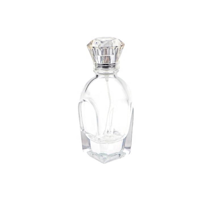 Wholesale Luxury Diamond Shape Perfume Glass Bottle 50ml With Fine Mist Spray