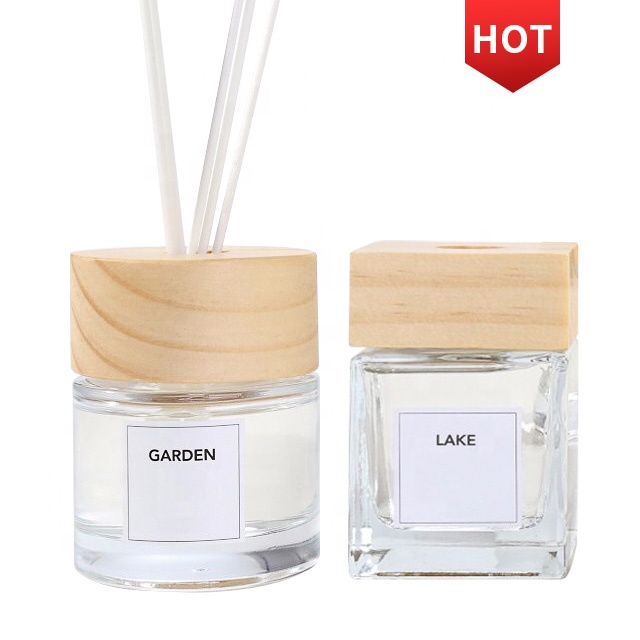 Wholesale Luxury Diffuser Cap Cover Container Supplies Empty Glass Reed Diffuser Bottles