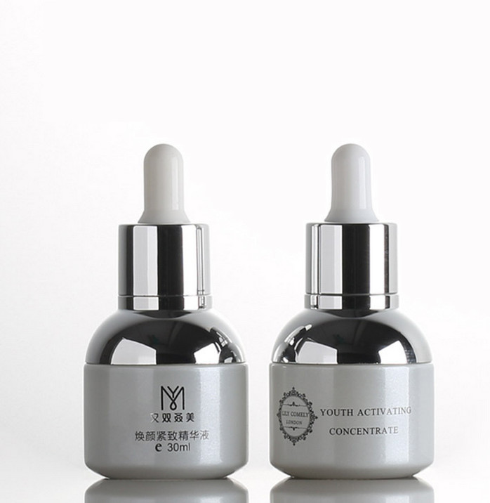 Wholesale Luxury Empty 30ml 1oz Clear Glass Dropper Bottle Essential Oil Serum Cosmetic Bottle