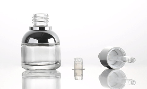 Wholesale Luxury Empty 30ml 1oz Clear Glass Dropper Bottle Essential Oil Serum Cosmetic Bottle