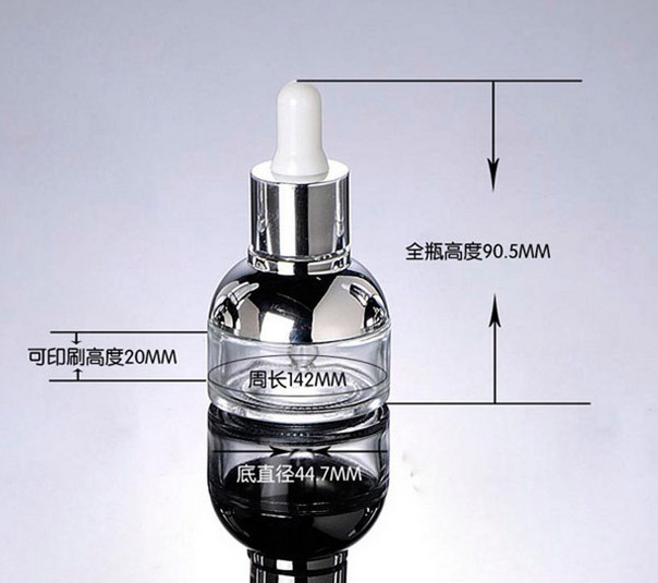 Wholesale Luxury Empty 30ml 1oz Clear Glass Dropper Bottle Essential Oil Serum Cosmetic Bottle