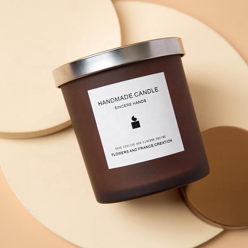 Wholesale Luxury Empty Customized Matte Black Glass Candle Jars for Candle Making
