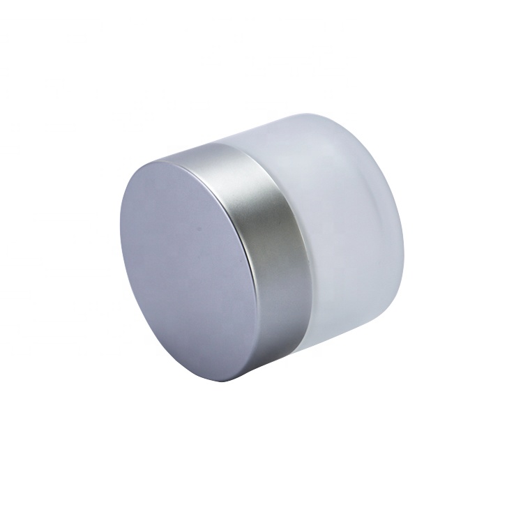 Wholesale Luxury Empty Glass Face Cream Jar 100ml Frosted Glass Jar For Cosmetic Packaging With Lid