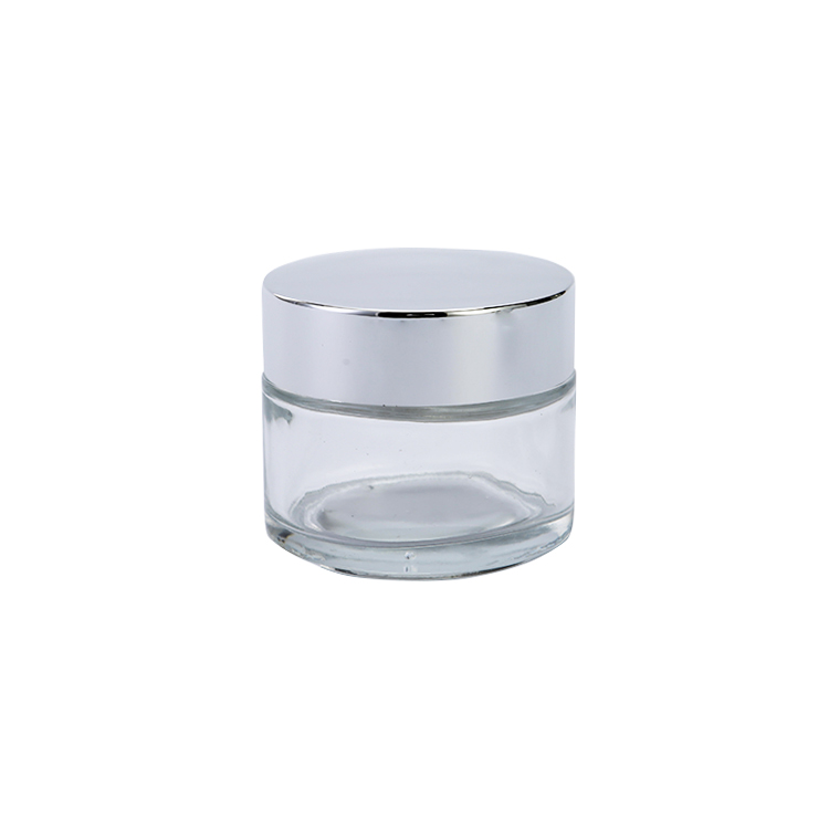 Wholesale Luxury Empty Glass Face Cream Jar 100ml Frosted Glass Jar For Cosmetic Packaging With Lid