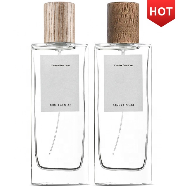 Wholesale Luxury Refillable Custom Empty Crystal 30ml 50ml 100ml Wooden Cap Glass Spray Perfume Bottles