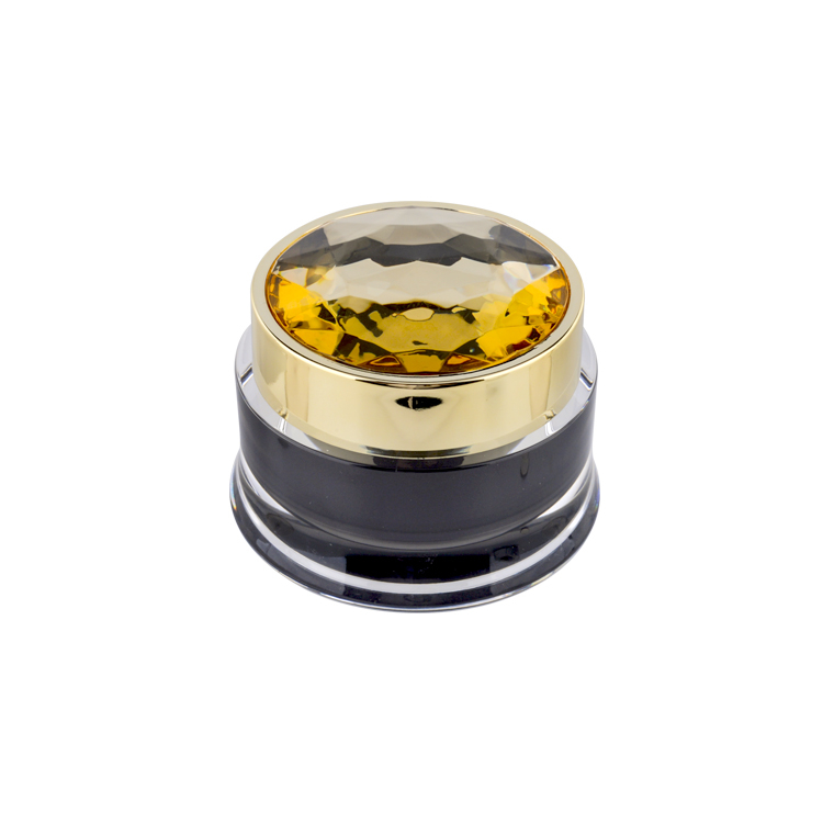 Wholesale Luxury Rose Gold Black Color Thick Wall Acrylic Cream Jars For Cosmetic