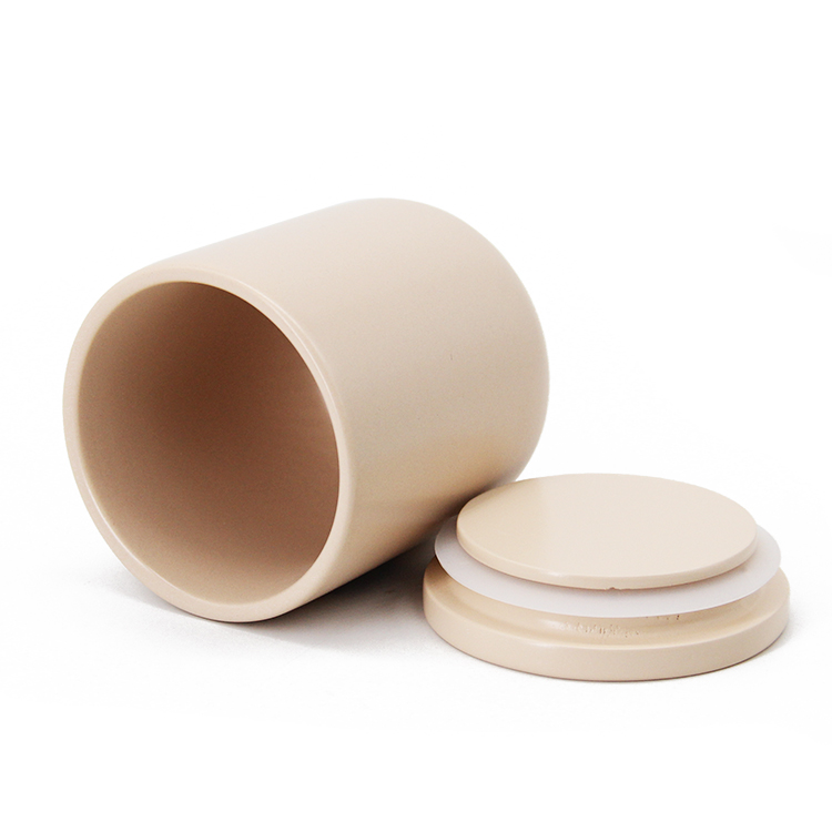 Wholesale Luxury Round Vintage Container Brown Amber Glass Empty Candle Jars With Metal Lid