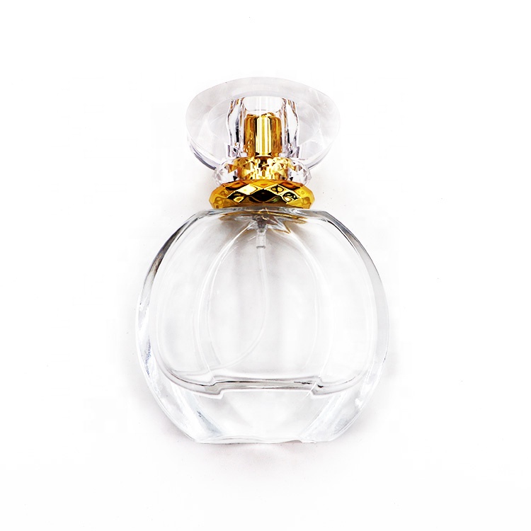 Wholesale Luxury Round Women Fragrance Glass Spray Empty 50ml Perfume Bottles