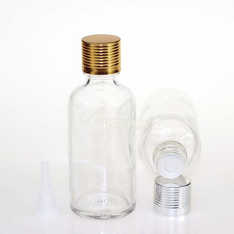 Wholesale Manufacturer 10ml 20ml 30ml 50ml 100ml Clear Glass Dropper Bottle Essential oil bottle With Screw Cap