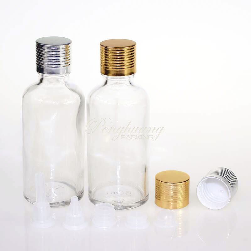 Wholesale Manufacturer 10ml 20ml 30ml 50ml 100ml Clear Glass Dropper Bottle Essential oil bottle With Screw Cap