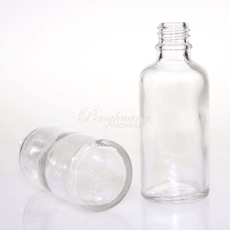 Wholesale Manufacturer 10ml 20ml 30ml 50ml 100ml Clear Glass Dropper Bottle Essential oil bottle With Screw Cap
