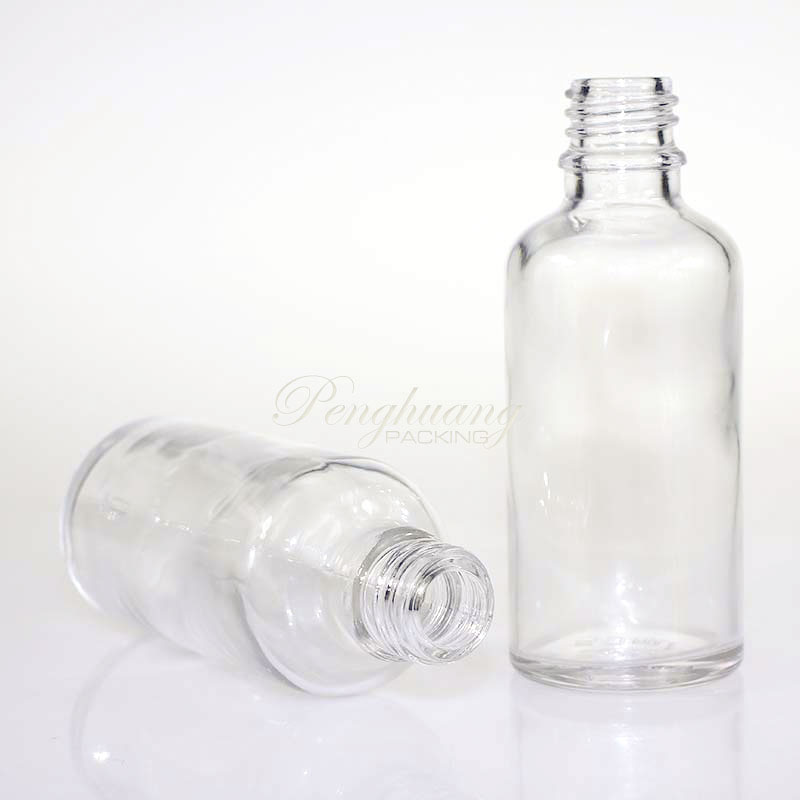 Wholesale Manufacturer 10ml 20ml 30ml 50ml 100ml Clear Glass Dropper Bottle Essential oil bottle With Screw Cap