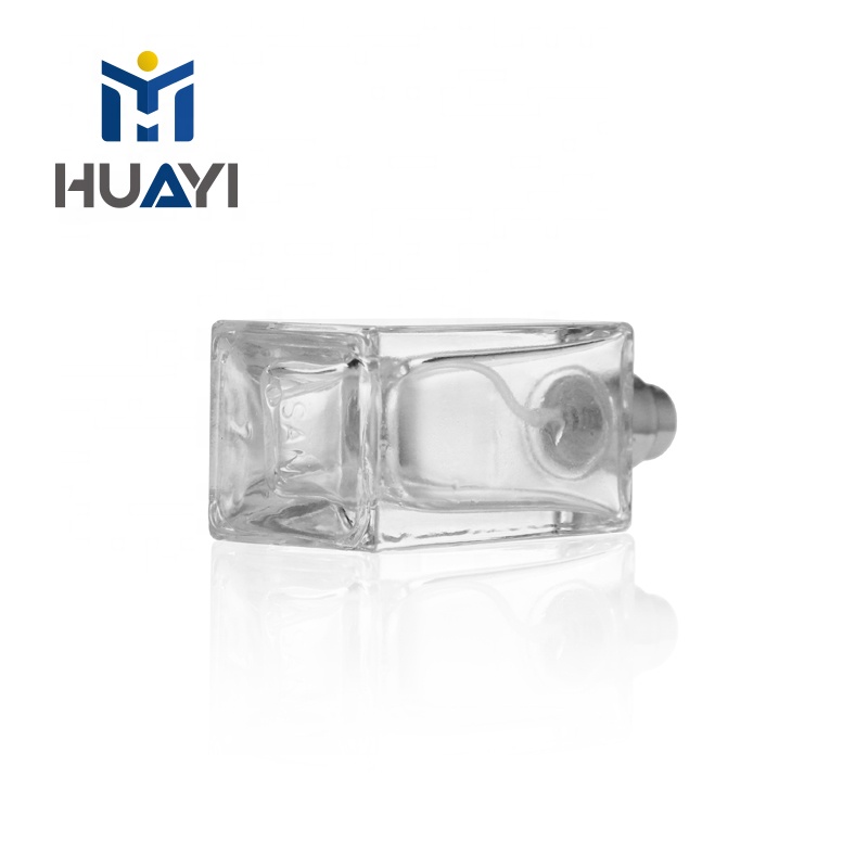 Wholesale Manufacturer Skin Care Packaging 30ml 50ml 100ml Empty Clear Square refillable Glass Spray Perfume Bottle