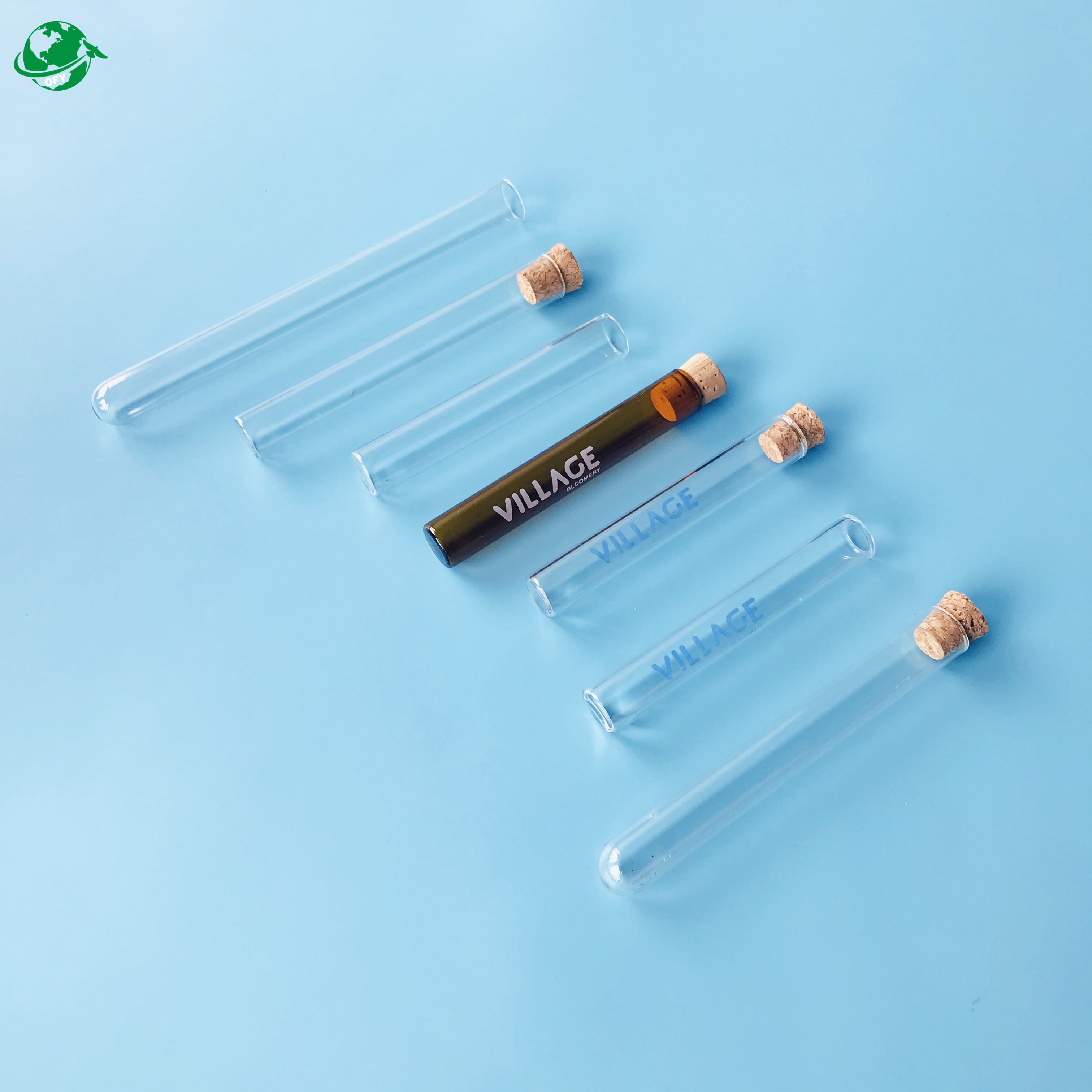Wholesale Manufacturer oem glass cigar tubes with cork cap