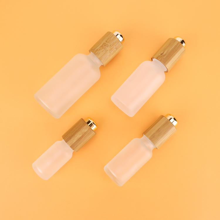 Wholesale Matte 10ml 20ml 30ml cosmetic packaging serum essential oil bottle with screw squeeze dropper