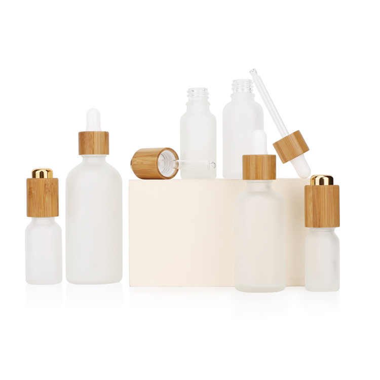 Wholesale Matte 10ml 20ml 30ml cosmetic packaging serum essential oil bottle with screw squeeze dropper