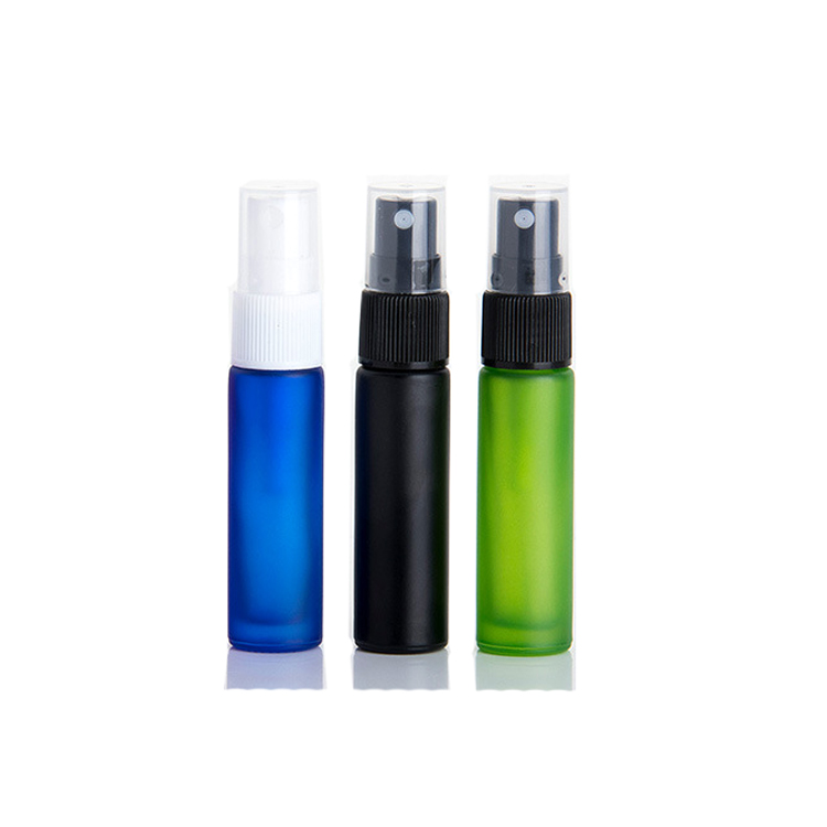Wholesale Mens perfume pump sprayer nozzle body Spray Glass Black bottle 10ml 5ml