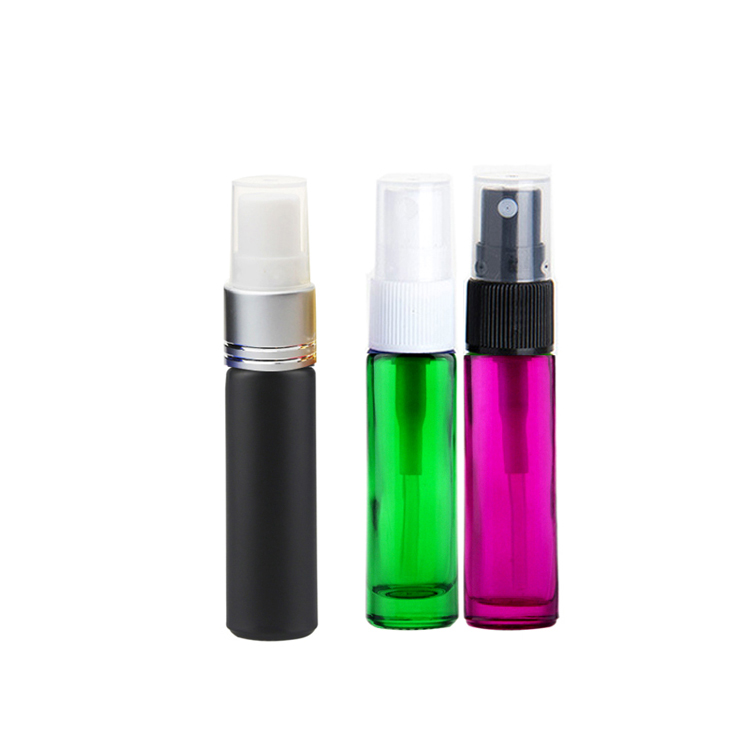 Wholesale Mens perfume pump sprayer nozzle body Spray Glass Black bottle 10ml 5ml