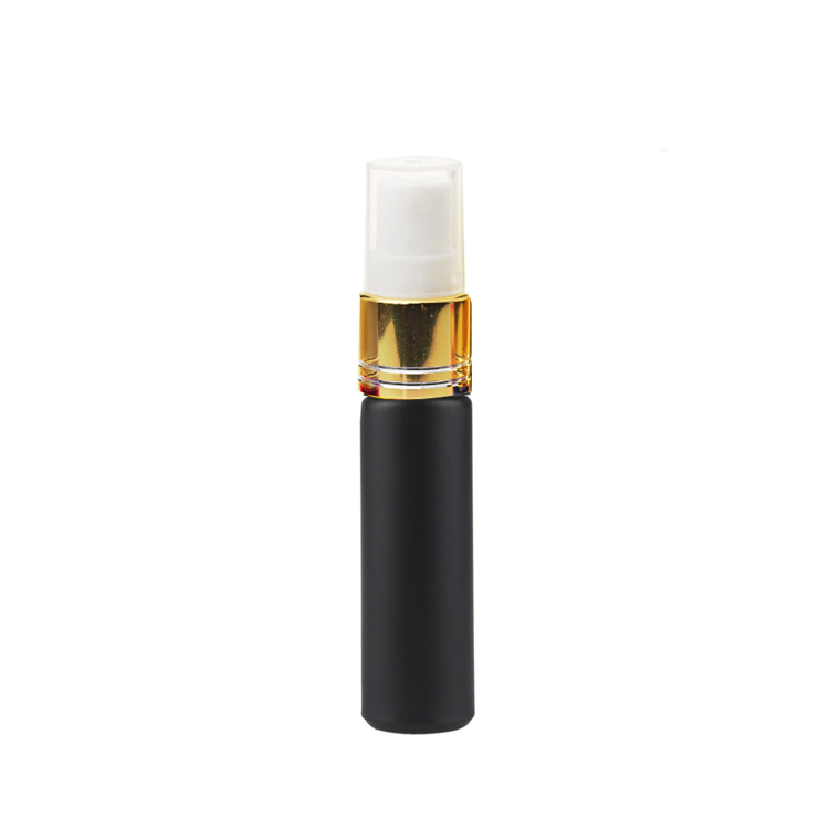 Wholesale Mens perfume pump sprayer nozzle body Spray Glass Black bottle 10ml 5ml