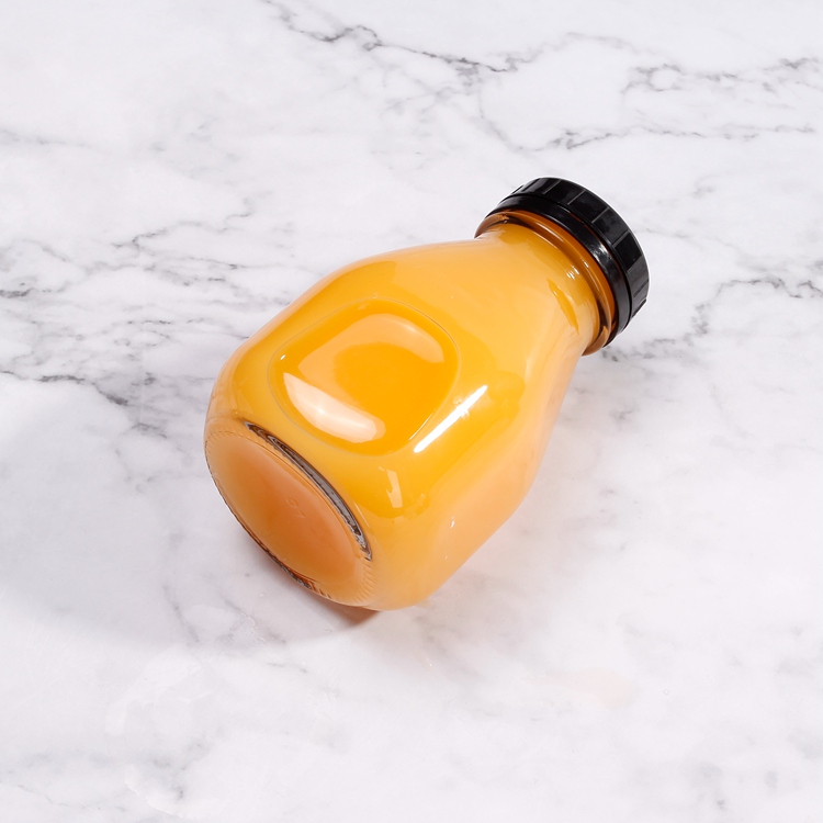 Wholesale Mini 100 ml Glass Bottle For Juice Beverage Glass With White Tamper Evidence Lid