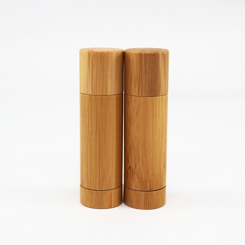 Wholesale Mini Bamboo lip gloss Tube 5g for Cosmetic Makeup Lipstick Packaging Container