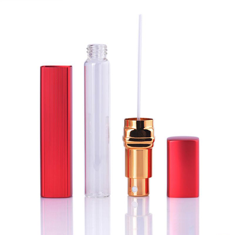 Wholesale Mini Luxury Glass Refillable Vertical Wire Plastic Aluminum 2oz 6Ml 10Ml 30 Ml 50Ml Perfume Square Spray Bottle