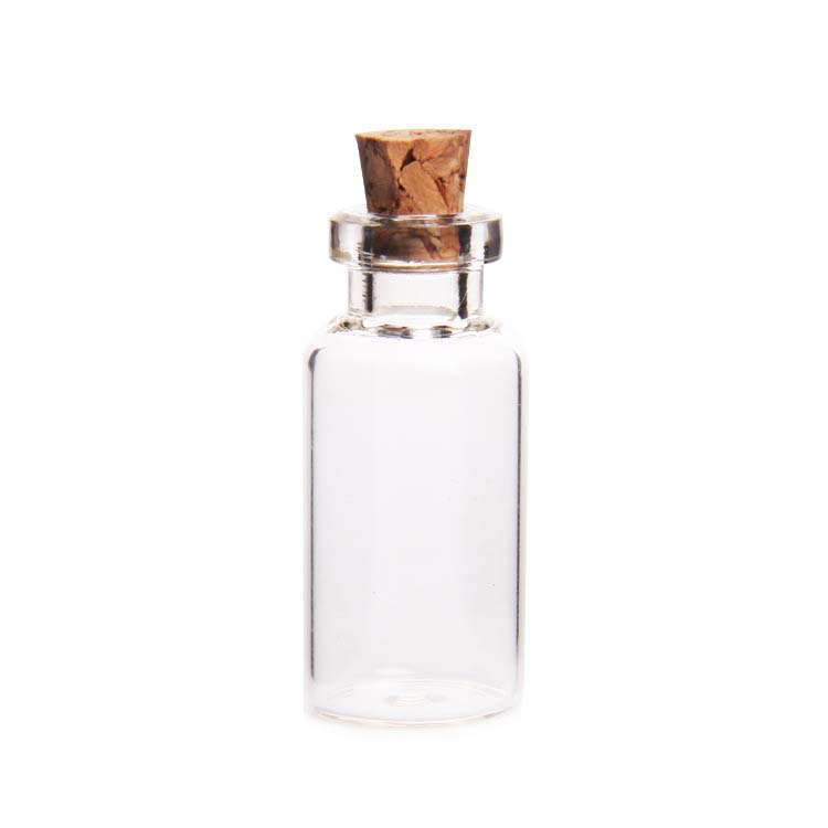 Wholesale Mini Small Glass Vial Container Bottle with Cork Stoppers