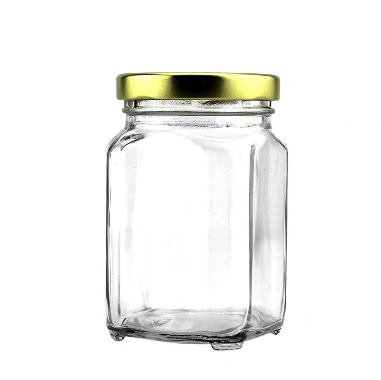 Wholesale Mini Square Glass Jar And Bottle Honey With Lids