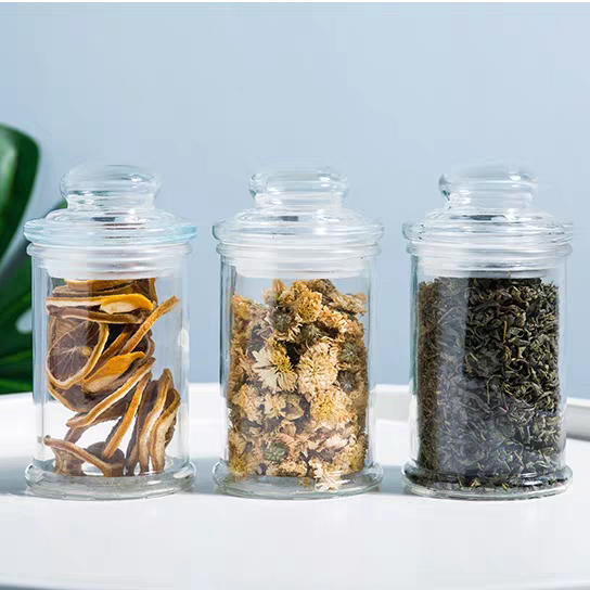 Wholesale Mini Turkish Tea Clear Glass Candy Candle Jar With Lid