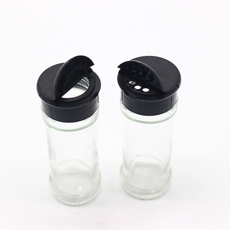 Wholesale Mulitifunctional 100ml spice glass spice salt and pepper shaker bottles with lid