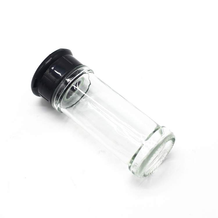 Wholesale Mulitifunctional 100ml spice glass spice salt and pepper shaker bottles with lid