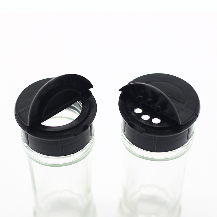 Wholesale Mulitifunctional 100ml spice glass spice salt and pepper shaker bottles with lid