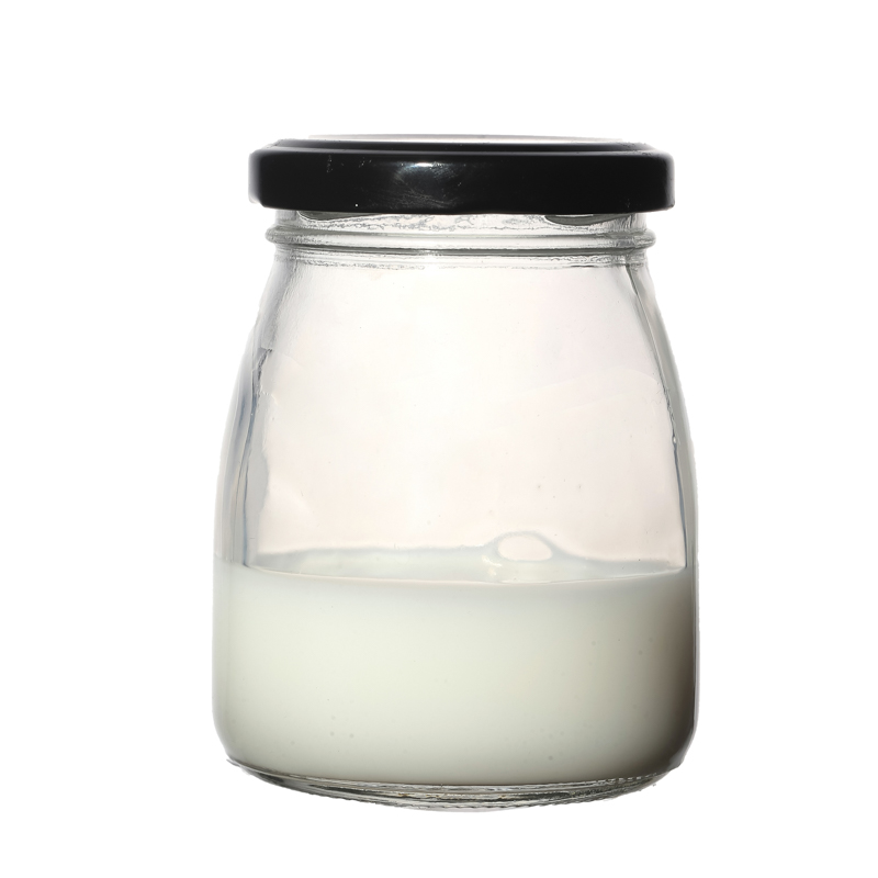 Wholesale Multiple Capacities High Quality Customize Clear Round Food Pudding Glass Jar