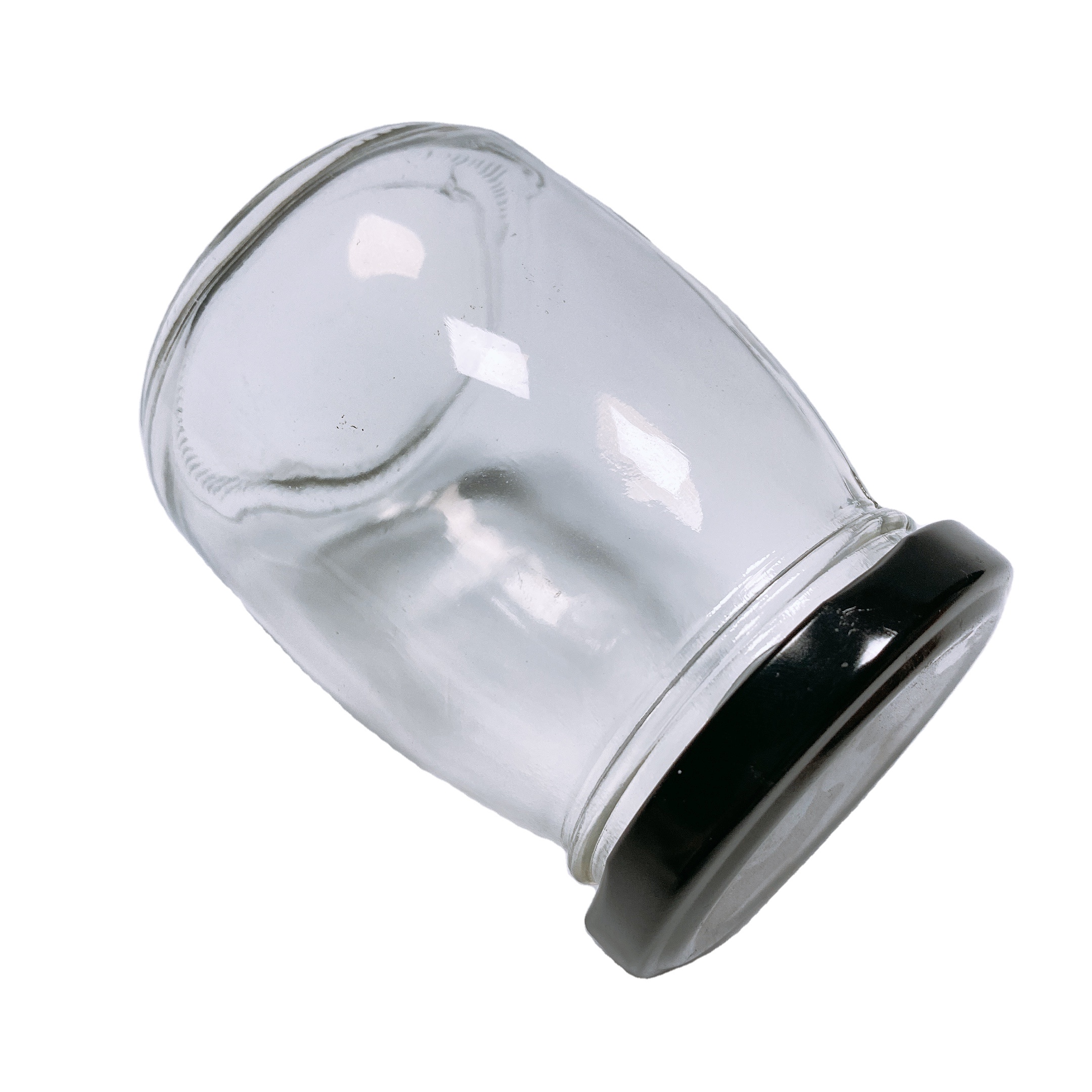 Wholesale Multiple Capacities High Quality Customize Clear Round Food Pudding Glass Jar