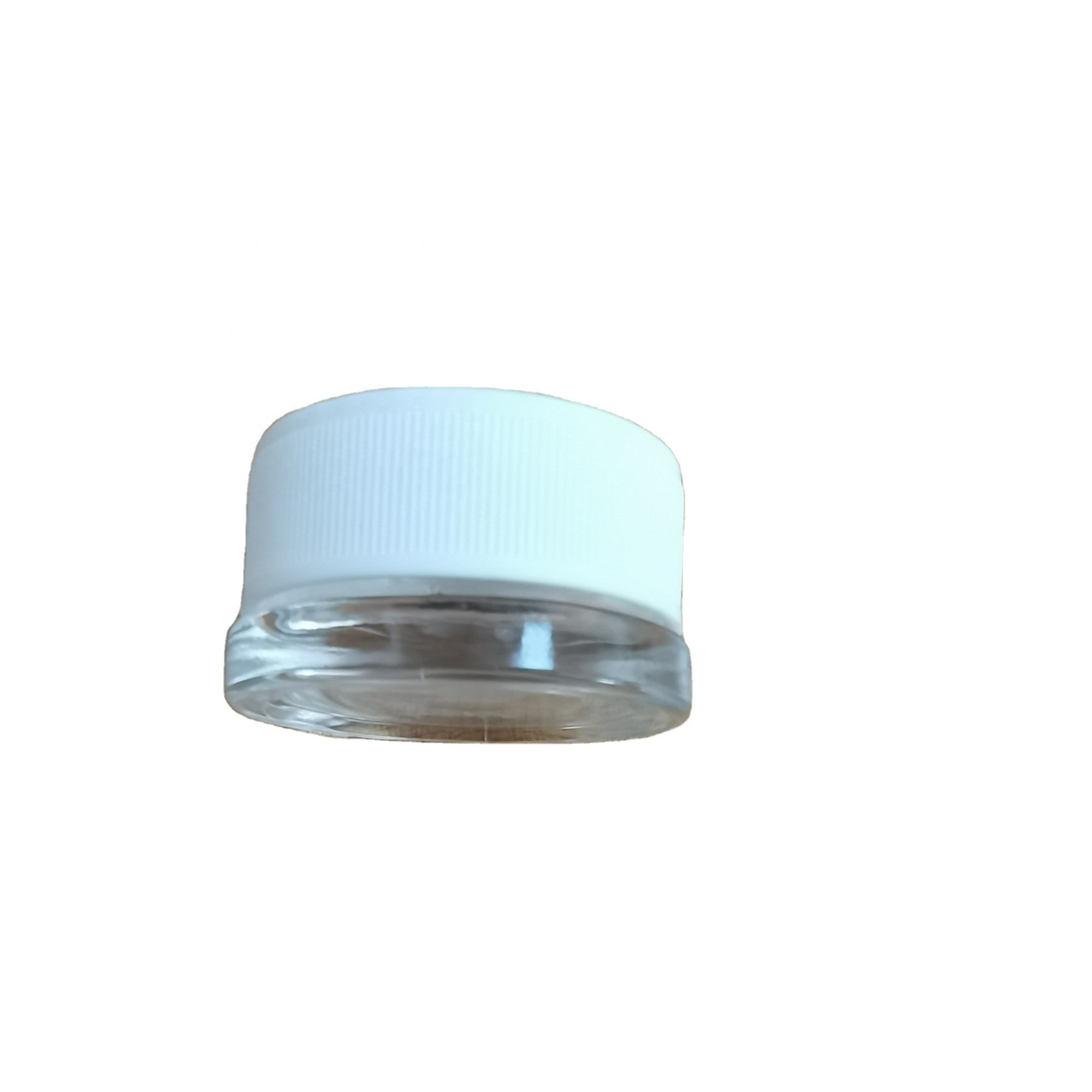 Wholesale New Arrival Clear Fancy 9ml Glass Jars For Cosmetics With White Lids