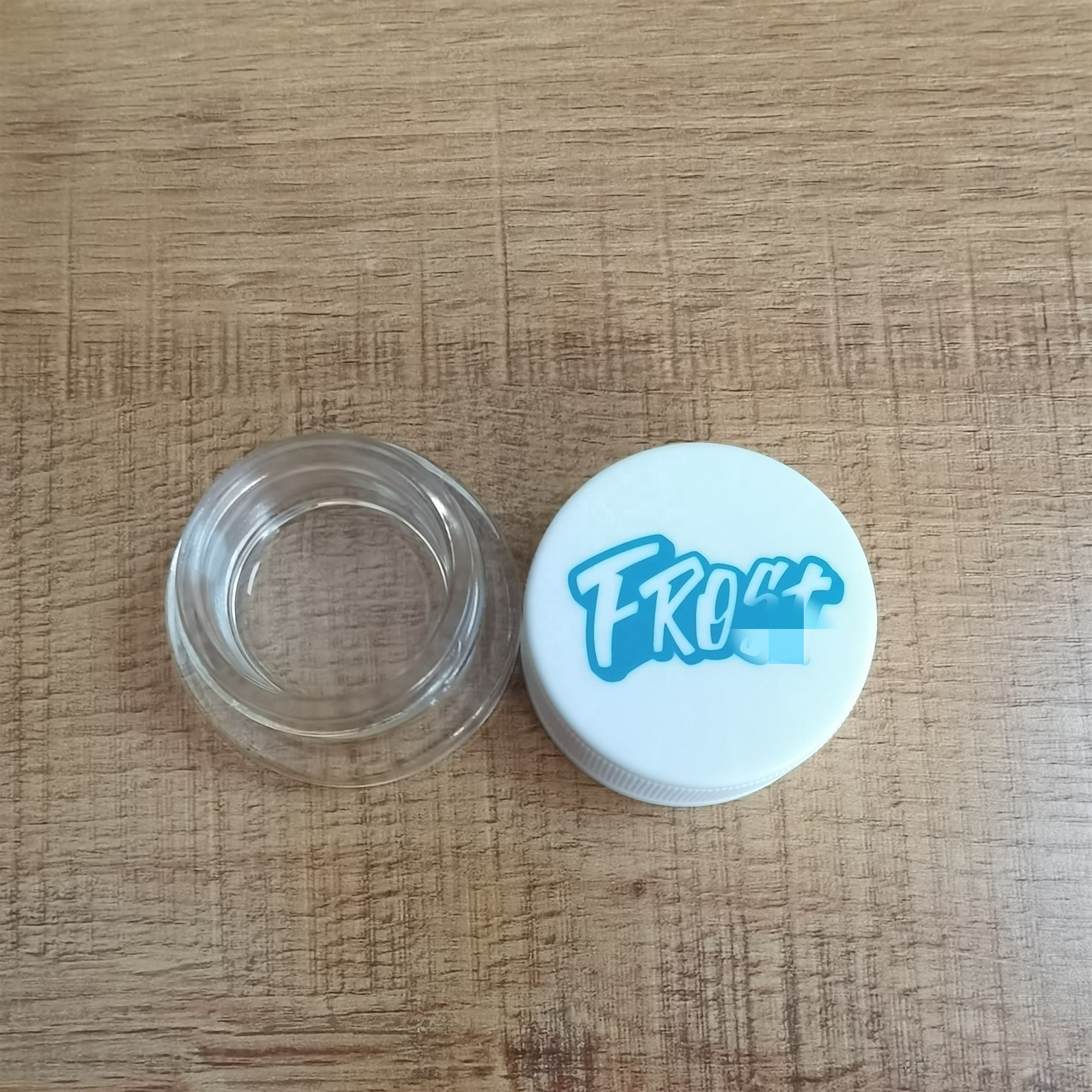 Wholesale New Arrival Clear Fancy 9ml Glass Jars For Cosmetics With White Lids