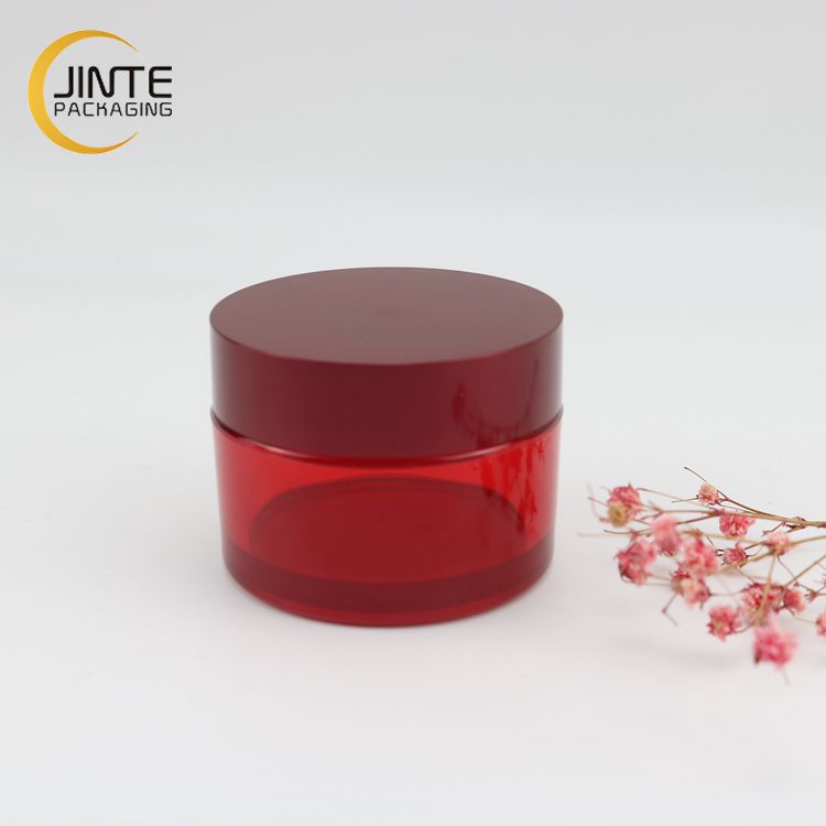 Wholesale New Red Color 3oz 4oz PETG Plastic Cosmetics Container for Luxury Skin care products