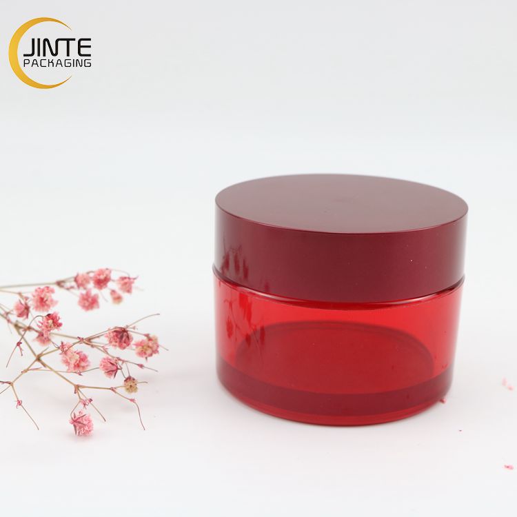 Wholesale New Red Color 3oz 4oz PETG Plastic Cosmetics Container for Luxury Skin care products