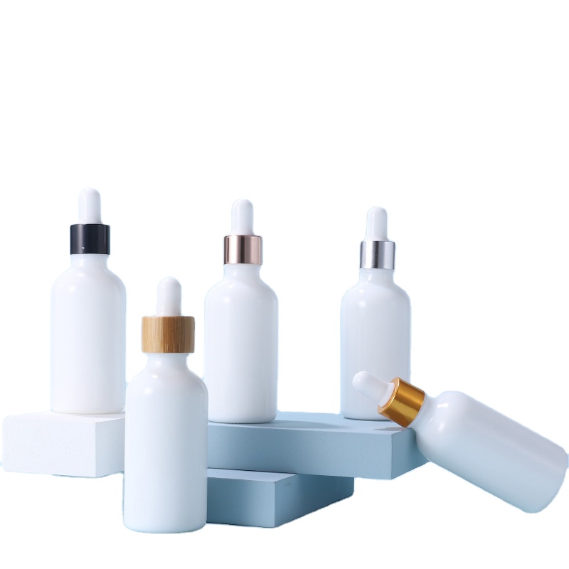 Wholesale OEM Cosmetics Beauty Rose Gold Lid Empty Glass Bottles 30ml 50ml 100ml Face Serum Oil Frosted Glass Dropper Bottle