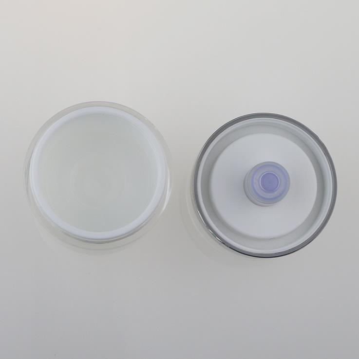 Wholesale PMMA Plastic Cosmetic Airless Pump Jar Press Type Customize Acrylic Airless Cream Jar