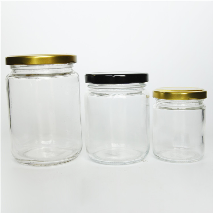 Wholesale Packaging Clear Glass Jars with Labels and Lids