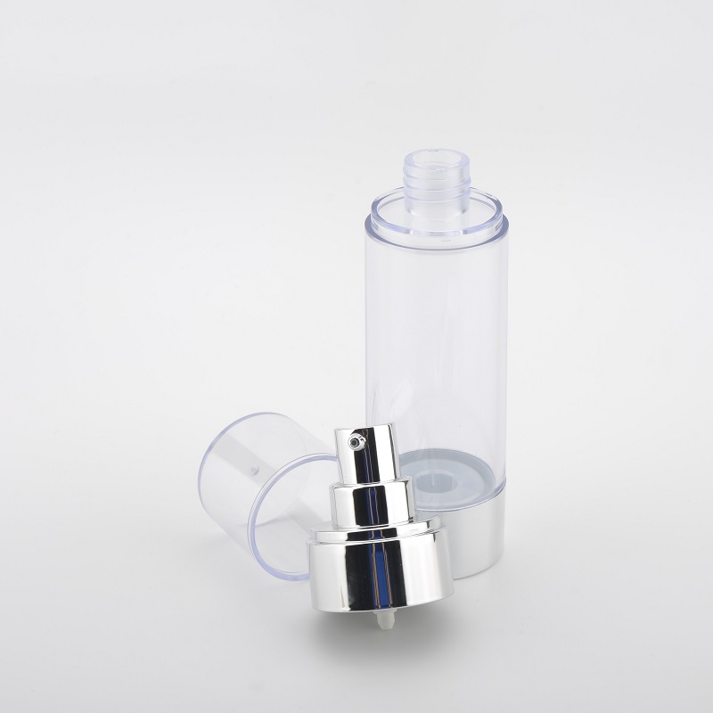 Wholesale Plastic 10ml 20ml 30ml 50ml white black gold silver empty airless bottle for clear Cosmetic packing